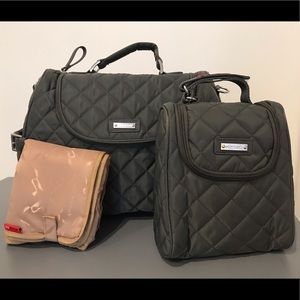 Storksak Convertible Poppy Quilted Diaper Bag